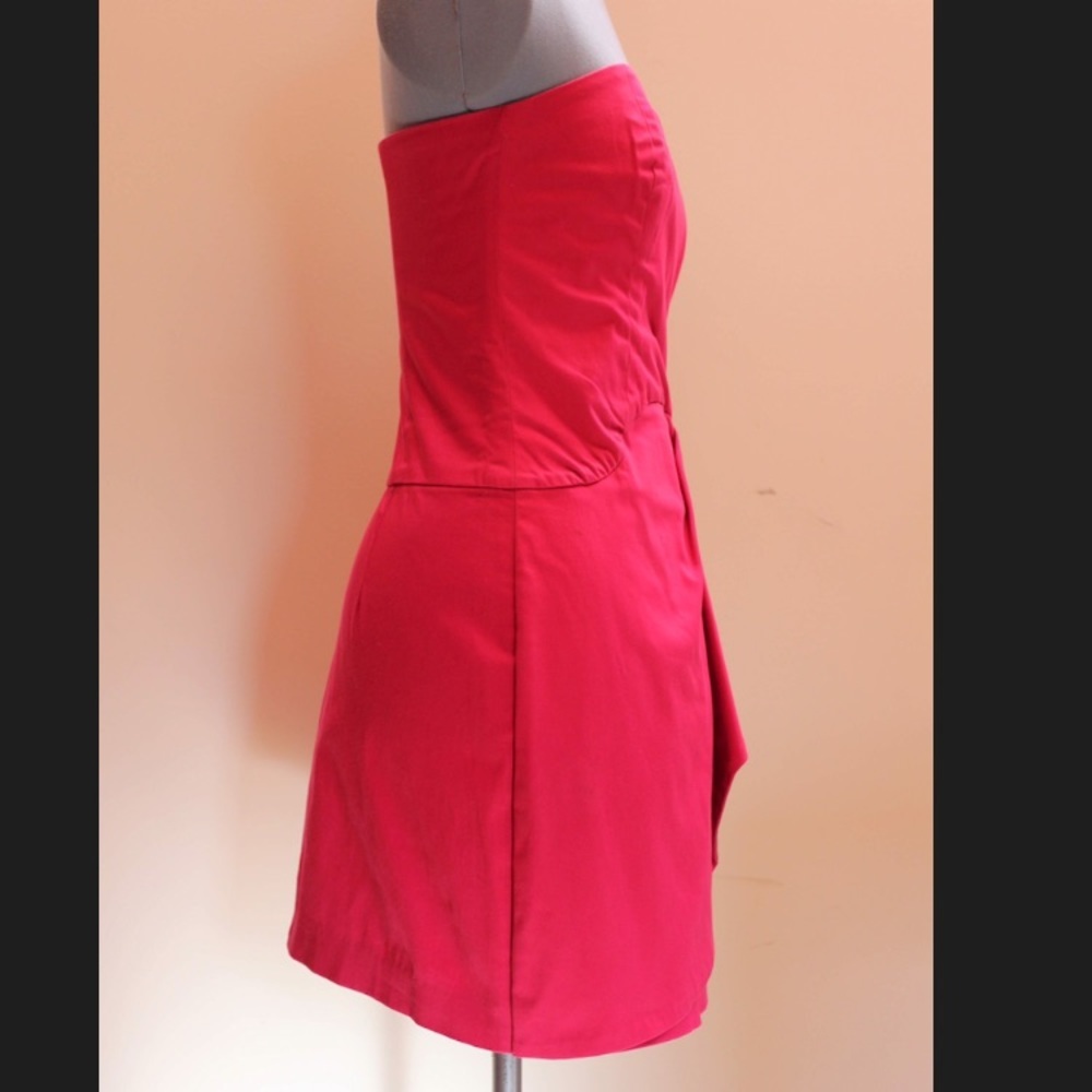 French Connection | Pink Strapless Ruffle Dress - Picture 10 of 13